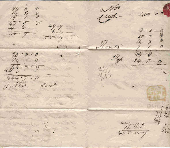 inside of letter