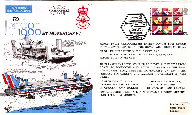 by hovercraft